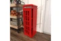30 Inch Red Wood Telephone Booth Cd Holder - Room