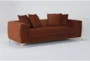 Teramo 91" Velvet Curved Sofa - Side