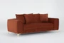 Teramo 91" Velvet Curved Sofa - Side