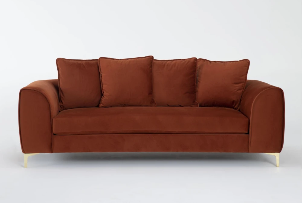 Teramo 91" Velvet Curved Sofa