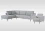 Ginger Grey 2 Piece Sleeper Sectional with Left Arm Facing Corner Chaise & Chair - Signature