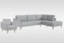 Ginger Grey 2 Piece Sleeper Sectional with Right Arm Facing Corner Chaise & Chair - Signature