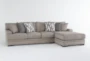 Arlen Marble 2 Piece Sectional with Left Arm Facing Sofa & Right Arm Facing Chaise - Signature