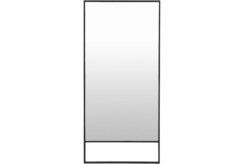 35X75 Black Minimalist Frame Floor Leaner Mirror - 360
