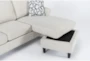 Emery Chiffon Sofa with Reversible Chaise & Storage Ottoman - Detail