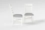 Ozzie White Upholstered Ladderback Dining Side Chair Set Of 2 - Side