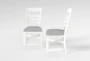 Ozzie White Upholstered Ladderback Dining Side Chair Set Of 2 - Side