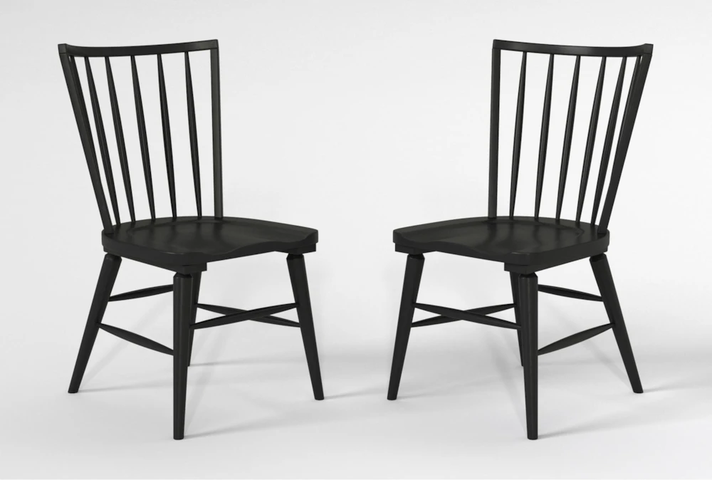 Magnolia Home Bungalow Black Modern Farmhouse Dining Side Chair Set Of 2 By Joanna Gaines