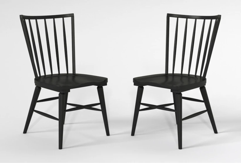 Magnolia Home Bungalow Black Modern Farmhouse Dining Side Chair Set Of 2 By Joanna Gaines - 360
