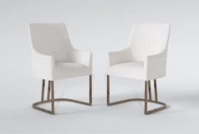 Palladium Upholstered Back Arm Chair Set Of 2