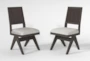 Gustav Angled Dining Side Chair With Upholstered Seat Set Of 2 By Nate Berkus + Jeremiah Brent - Signature