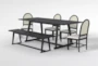 Magnolia Home Phoenix 84" Dining With Bench Set For 6 By Joanna Gaines - Side