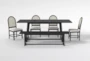 Magnolia Home Phoenix 84" Dining With Bench Set For 6 By Joanna Gaines - Signature