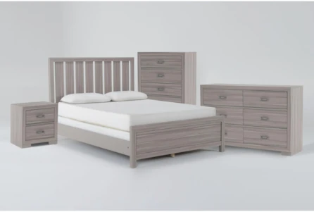 Bennet California King 4 Piece Bedroom Set With Dresser, Chest Of Drawers + Nightstand