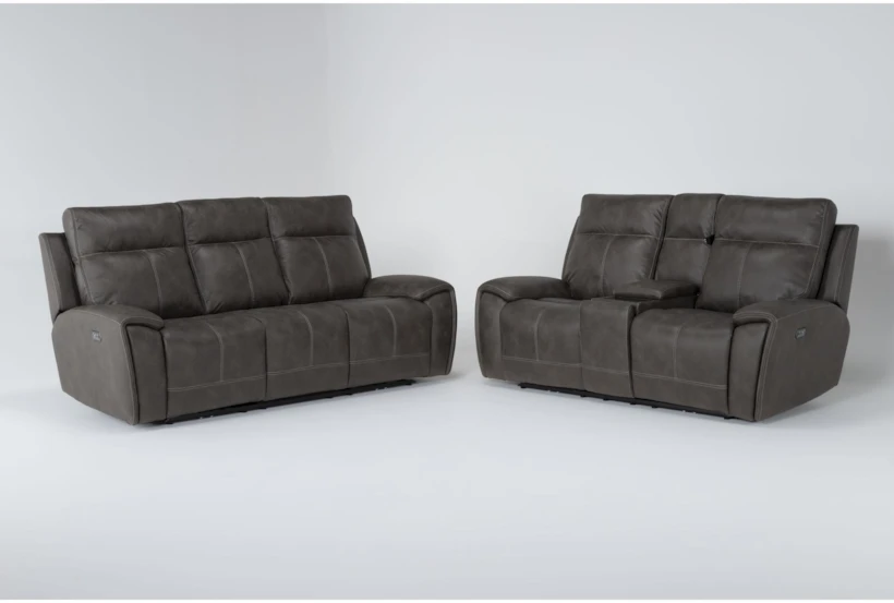 Kayson 87" 2 Piece Power Reclining Livingroom Set With Power Headrest & Lumbar - 360