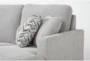 Stark Light Grey Sofa withReversible Chaise & 2 Light Grey Swivel Chairs - Detail