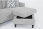 Stark Light Grey Sofa withReversible Chaise & 2 Light Grey Swivel Chairs - Detail