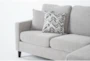 Stark Light Grey Sofa with Reversible Chaise & Dark Grey Swivel Chair - Detail