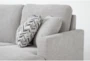 Stark Light Grey Sofa with Reversible Chaise & Dark Grey Swivel Chair - Detail