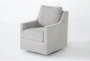 Stark Light Grey Swivel Arm Chair - Side