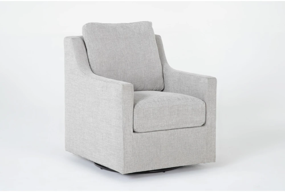 Stark Light Grey Swivel Arm Chair