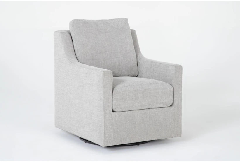 Stark Light Grey Swivel Arm Chair - 360