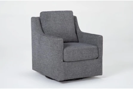 Stark Dark Grey Swivel Arm Chair