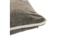 12X16 Steel Grey Stonewashed Velvet Lumbar Throw Pillow - Detail