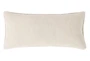16X36 Natural Knit Linen Lumbar Throw Pillow - Back