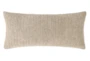 16X36 Natural Knit Linen Lumbar Throw Pillow - Signature