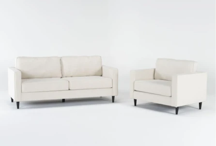 Calais Vanilla 2 Piece Sofa & Chair Set