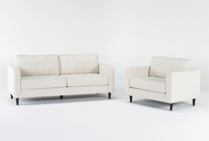 Calais Vanilla 2 Piece Sofa & Chair Set - 360