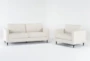 Calais Vanilla 2 Piece Sofa & Chair Set - Signature