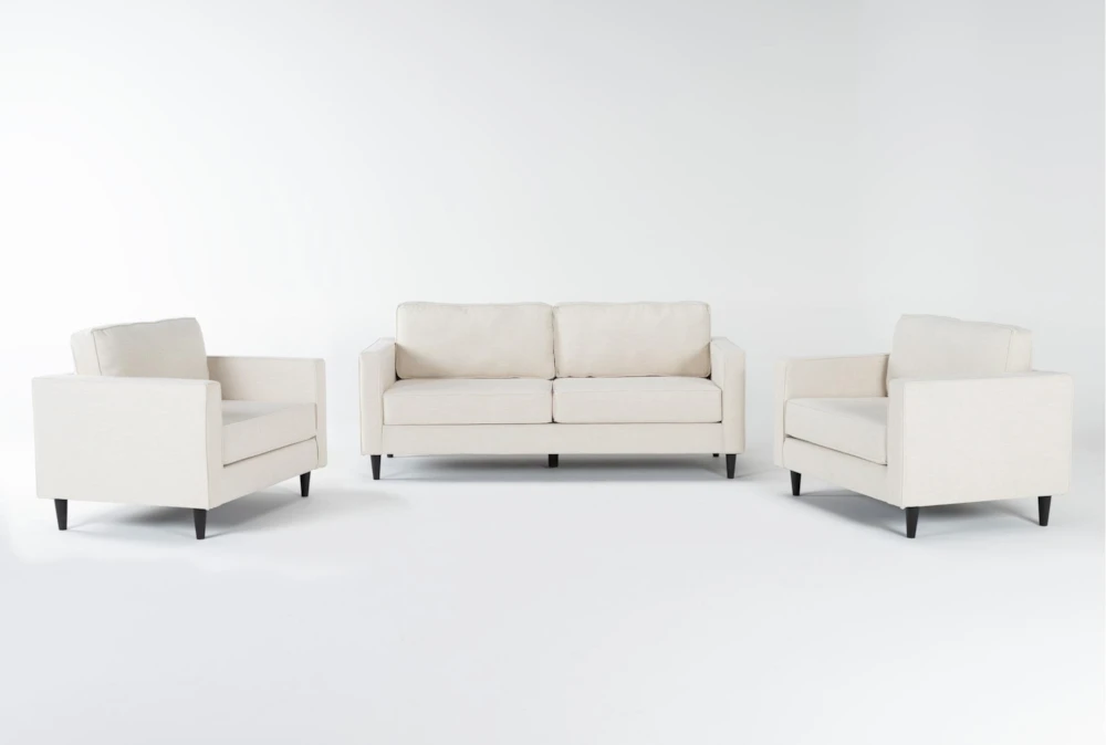 Calais Vanilla 3 Piece Sofa & 2 Chairs Set