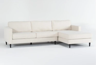 Calais Vanilla 112" 2 Piece Sectional With Right Arm Facing Chaise