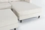 Calais Vanilla 112" 2 Piece Sectional with Right Arm Facing Chaise & Cocktail Ottoman - Detail