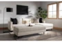 Calais Vanilla 112" 2 Piece Sectional with Right Arm Facing Chaise & Cocktail Ottoman - Room