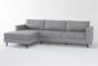 Calais Gravel 112" 2 Piece Sectional with Left Arm Facing Chaise - Signature