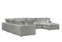 Sutton Slate 7 Piece Large Chaise Modular Sectional - Side