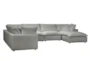 Sutton Slate 7 Piece Large Chaise Modular Sectional - Signature