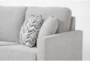 Stark Light Grey Sofa & Light Grey Swivel Chair - Detail