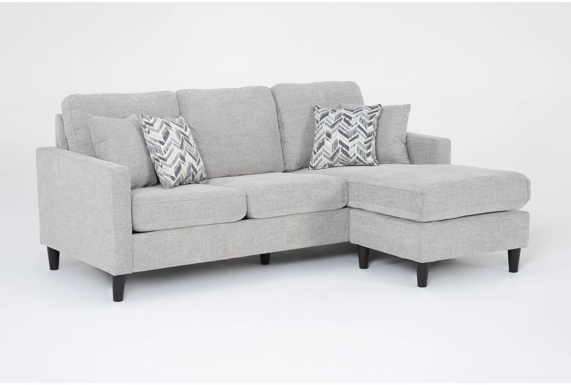 Stark Light Grey Sofa With Reversible Chaise Living Es