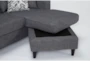 Stark Dark Grey Sofa with Reversible Chaise & Light Grey Swivel Chair - Detail