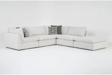 Weekend 5 Piece Modular Sectional with 2 Corners, 2 Armless Chairs & Ottoman - Main