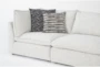 Weekend White Performance Fabric 4 Piece Modular Sectional with 2 Corners, 1 Armless Chairs & Ottoman - Detail