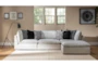 Weekend White Performance Fabric 4 Piece Modular Sectional with 2 Corners, 1 Armless Chairs & Ottoman - Room