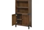 Harlyn 72" Brown Bookcase With Doors - Detail