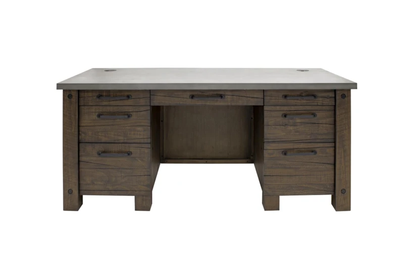 Kearny 68" Double Pedestal Executive Desk With Concrete Top - 360