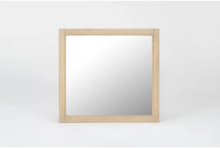 Modern Black Oak Square Wall Mirror – Nate Berkus