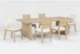 Voyage Natural 94" Trestle Dining With Wood Back + Upholstered Dining Chairs Set For 6 By Nate Berkus + Jeremiah Brent - Side